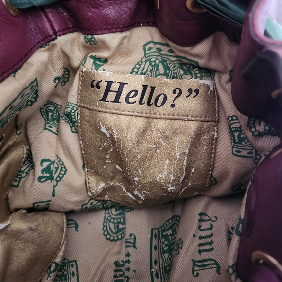 Vintage Juicy Couture Green and Purple Velour Daydreamer Bag HTF - Picture 11 of 16